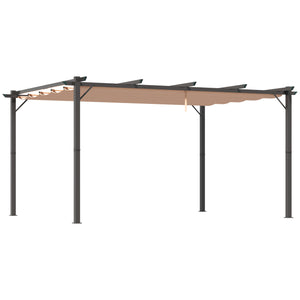 Pergola d'extérieur 10' x 13' en aluminium, sable