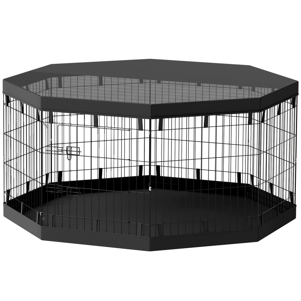 8-Panel Foldable Dog Playpen with Ground Stakes