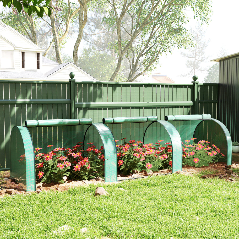 Serre tunnel miniature avec couverture en PE