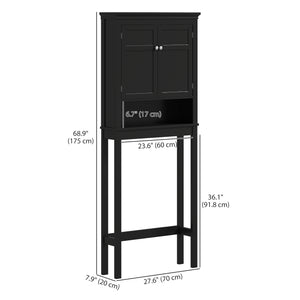 Meuble de rangement à 3 niveaux au-dessus des toilettes avec étagère réglable
