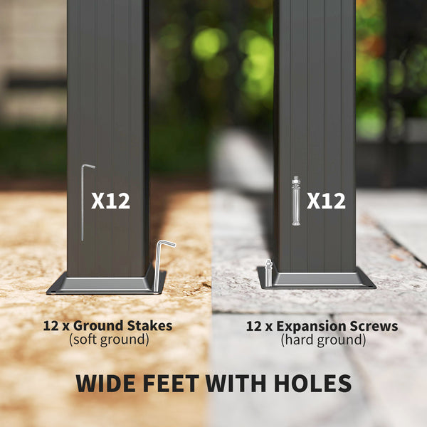 Pergola rétractable 19,6 pi x 11,7 en aluminium pour barbecue, patio, jardin, terrasse