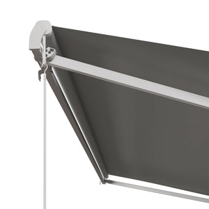 Store pare-soleil rétractable électrique 13' x 10' avec télécommande pour terrasse, gris clair