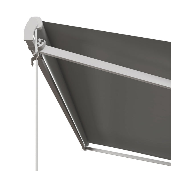 Store pare-soleil rétractable électrique 13' x 10' avec télécommande pour terrasse, gris clair