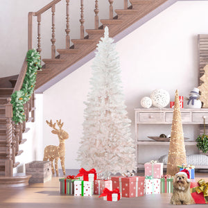 Sapin de Noël artificiel de 5 pieds avec ouverture automatique, rose et blanc