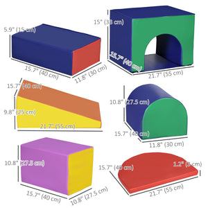 7 blocs d'escalade en mousse pour tout-petits, multicolore