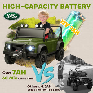 Licensed Land Rover 12V with remote control, dark green 