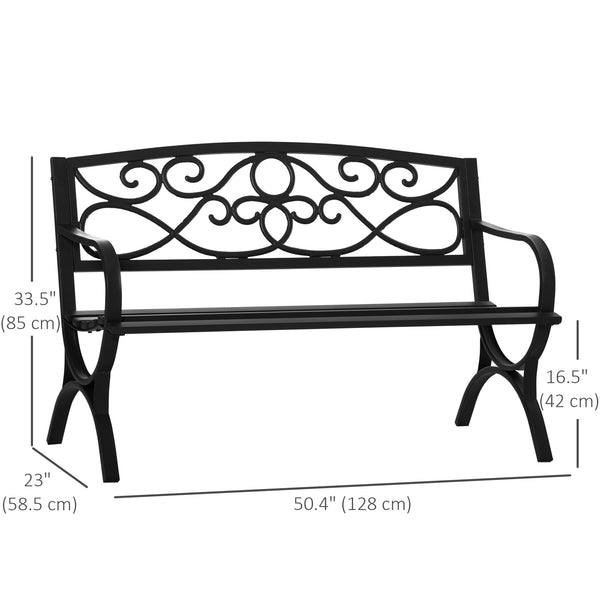 Banc de jardin d'extérieur 2 places style antique