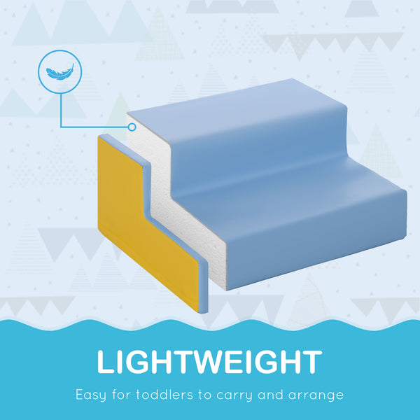 Ensemble de jeux souples 2 pièces pour grimper et ramper, bleu