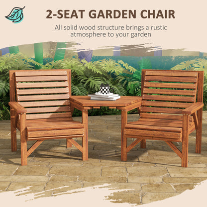 Ensemble de 3 bancs d'extérieur pour jardin et balcon, brun clair