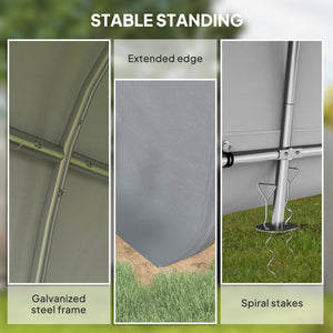 Sturdy and waterproof garden shed, light grey