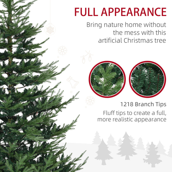 Sapin de Noël artificiel de 7,5 pieds avec base en métal