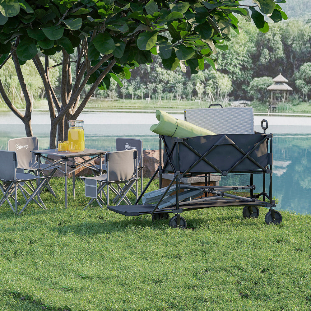 Chariot pliant à deux étages