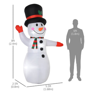 Bonhomme de neige gonflable de 2,4 m de haut