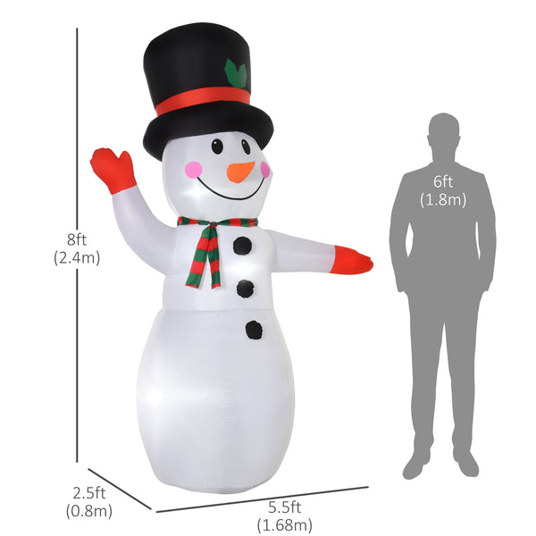 Bonhomme de neige gonflable de 2,4 m de haut