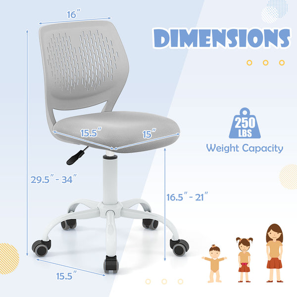 Chaise d'étude ergonomique pour enfants avec hauteur réglable