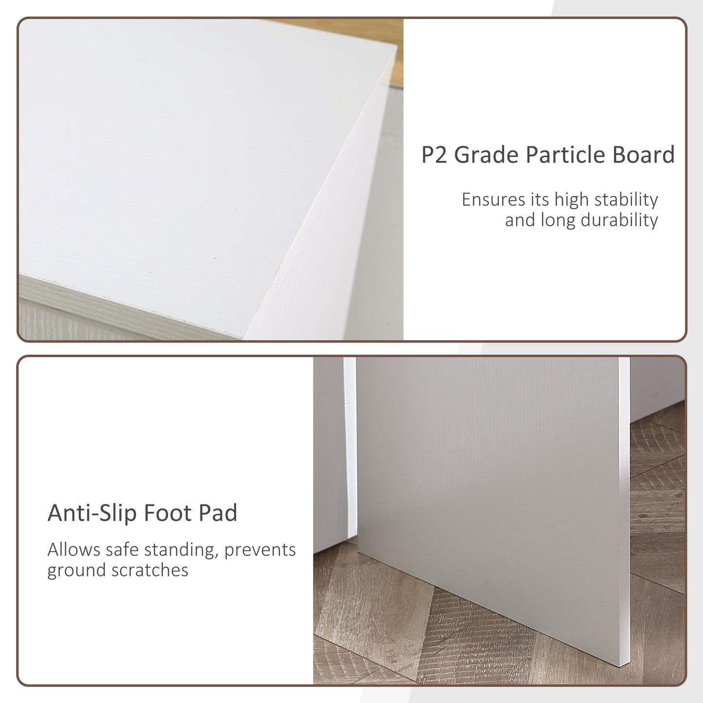 Bureau d'angle pivotant à 180° avec étagère de rangement, blanc