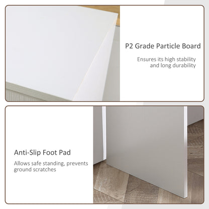 Bureau d'angle pivotant à 180° avec étagère de rangement, blanc