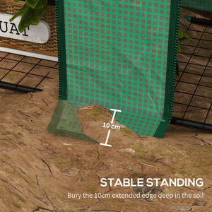 Portable greenhouse with 3 shelves, reinforced PE cover and roll-up doors
