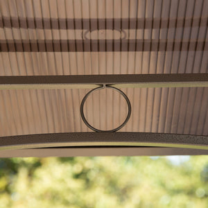 Outsunny 8' x 5' Barbecue Grill Gazebo Tent Outdoor BBQ Canopy with Side Shelves Double Layer PC Roof Aluminum |