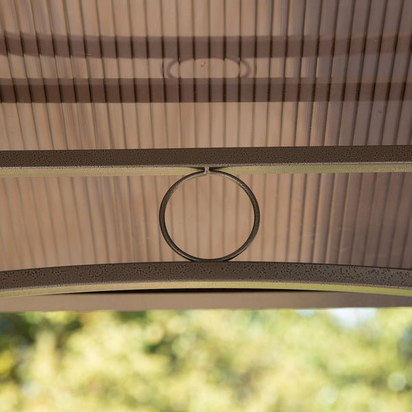 Outsunny 8' x 5' Barbecue Grill Gazebo Tent Outdoor BBQ Canopy with Side Shelves Double Layer PC Roof Aluminum |