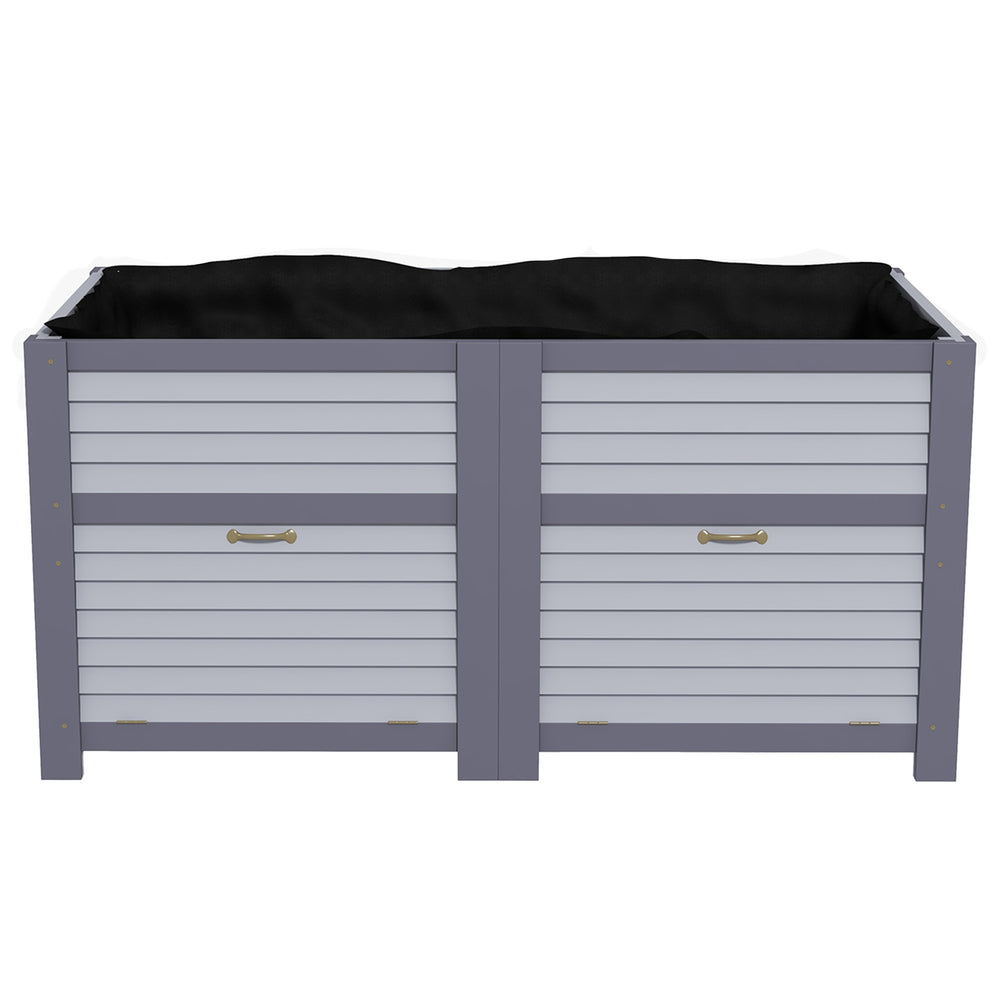 Jardinière surélevée en bois avec rangement