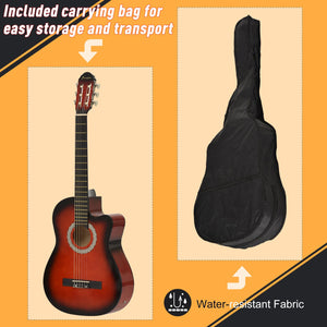 Guitare électro-acoustique de 39,5 pouces pour débutant