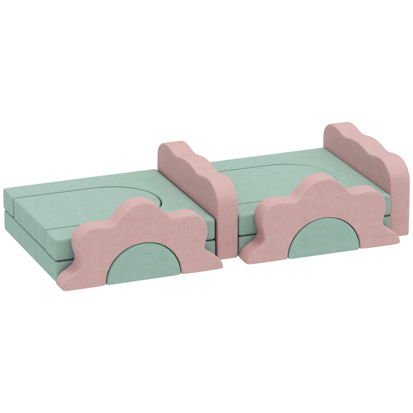 Jouets d'escalade 12 pièces avec piscine à balles (balles non incluses), vert