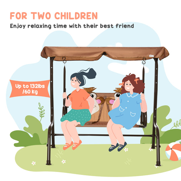 Balancelle 2 places pour enfants motif singe
