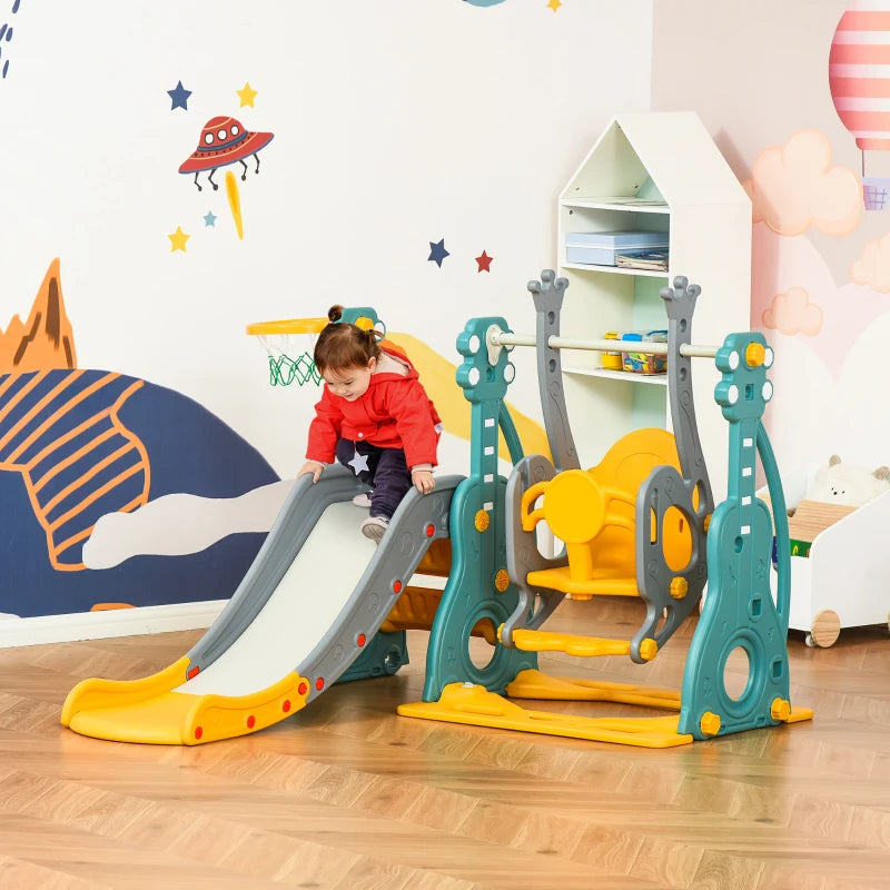 Ensemble de toboggan et balançoire 4 en 1 pour enfants