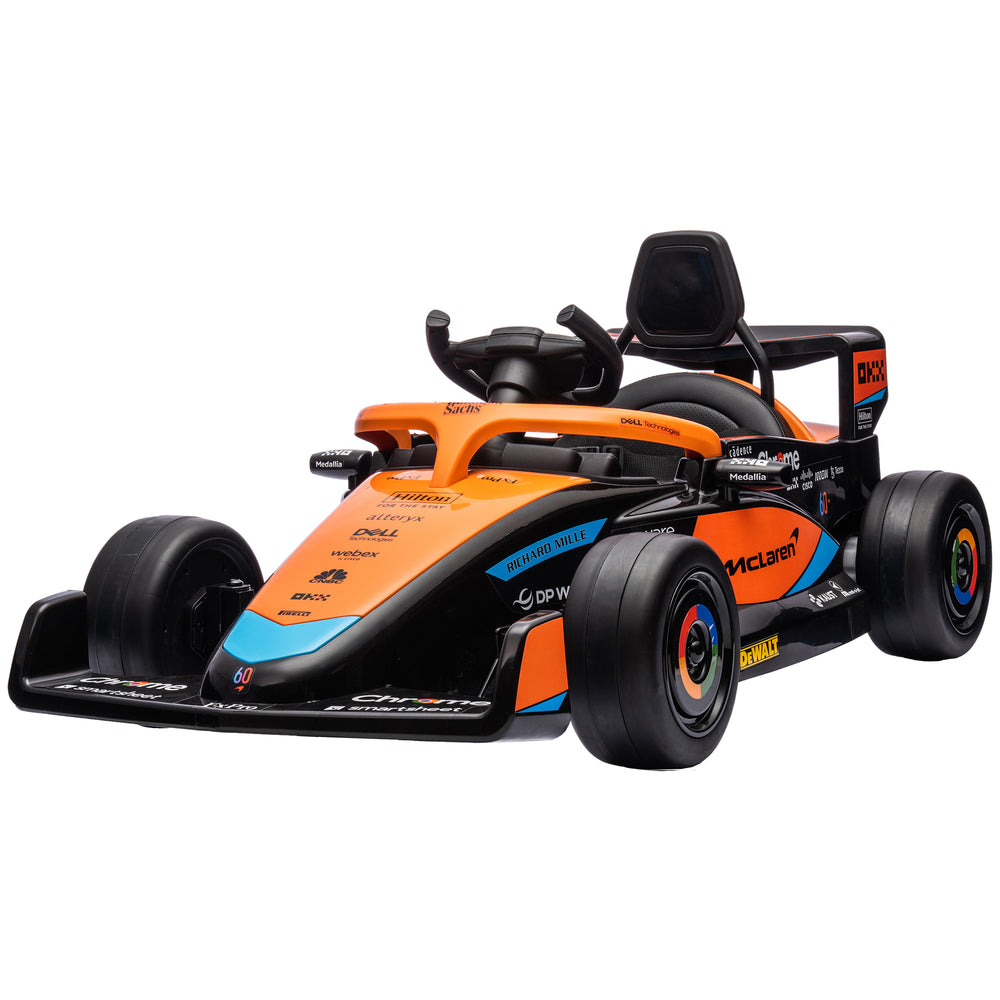 Voiture électrique 12 V pour enfants de 3 à 5 ans, avec télécommande parentale, suspension, musique, lecteur MP3, couleur orange