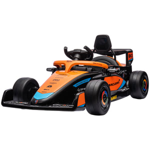 Voiture électrique 12 V pour enfants avec suspension, musique, MP3 et télécommande (3-5 ans), orange