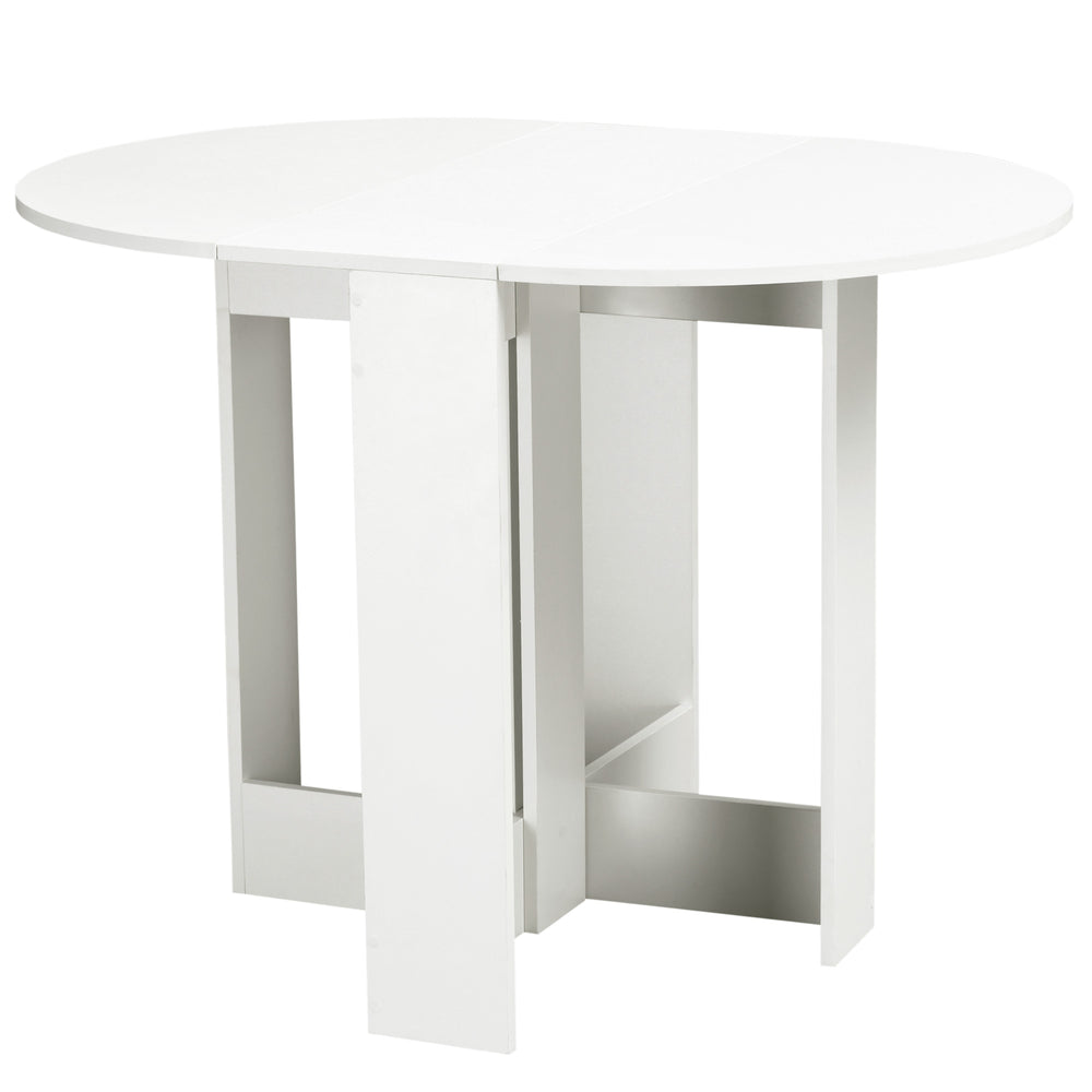Table de salle à manger pliante de 41 po pour petits espaces, blanche.