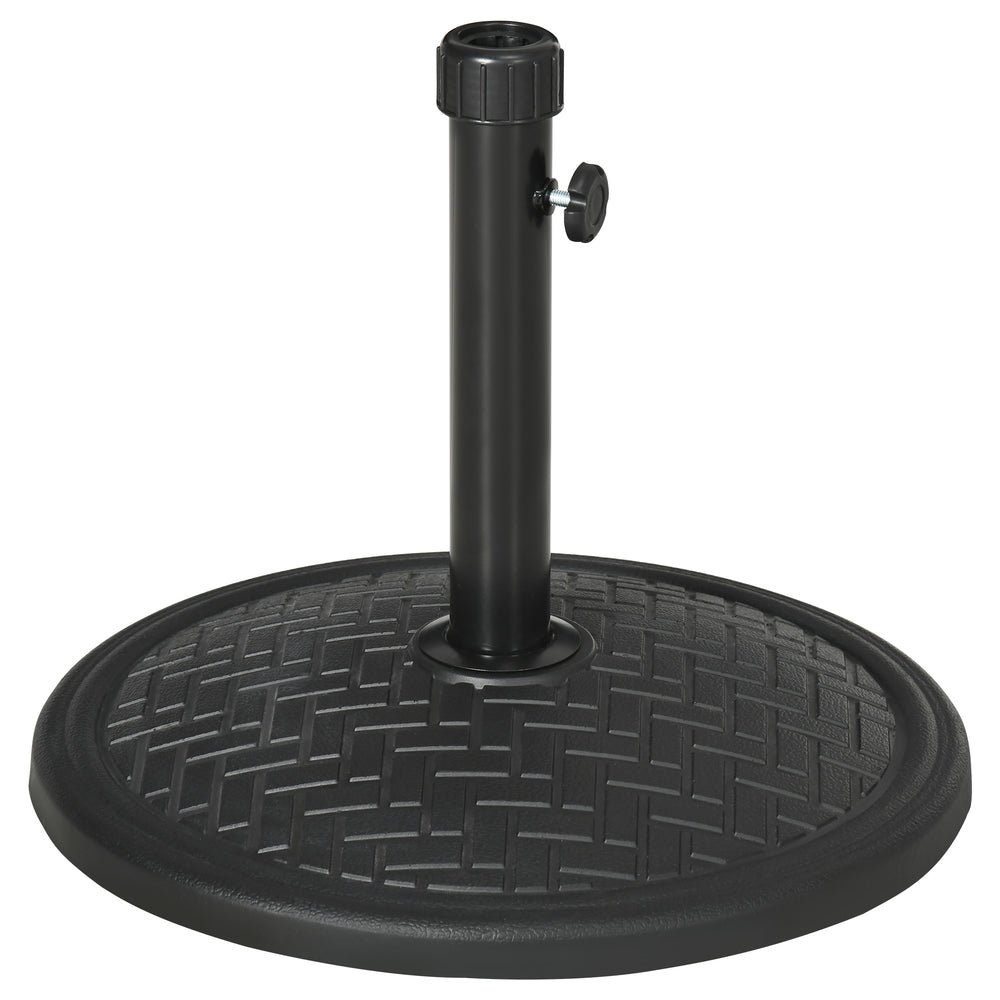 Support de parasol rond en béton, noir