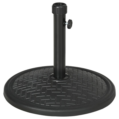 Support de parasol rond en béton, noir