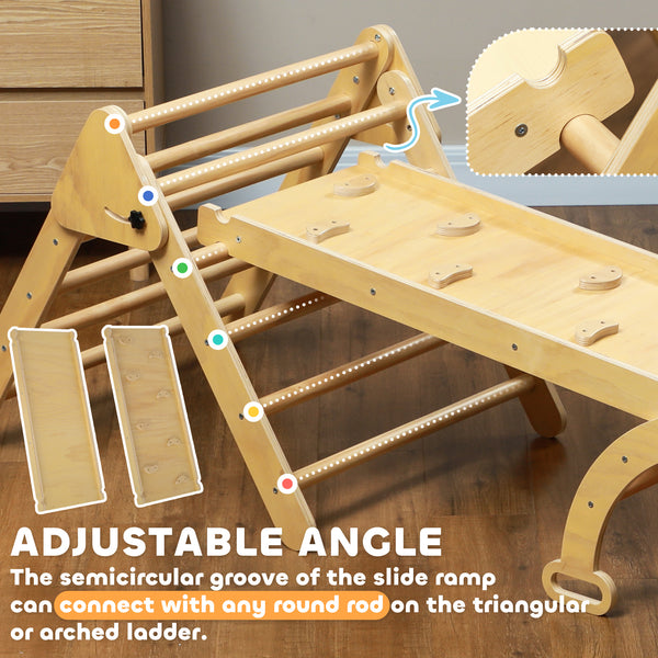 Kit d'escalade Montessori 5 en 1 avec échelle, rampe et arche