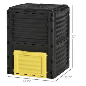 Composteur de jardin de 80 gallons (303 litres), jaune