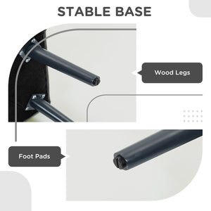 Banc de chambre avec capitonnage à boutons rembourré en similicuir, gris