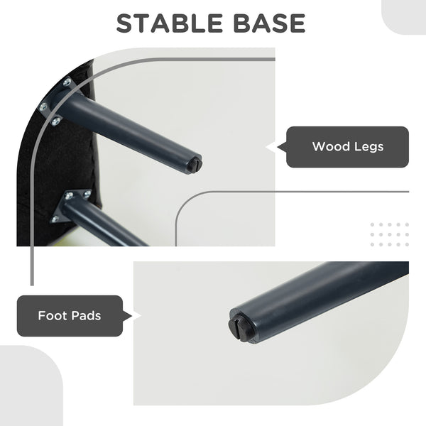 Banc de chambre avec capitonnage à boutons rembourré en similicuir, gris