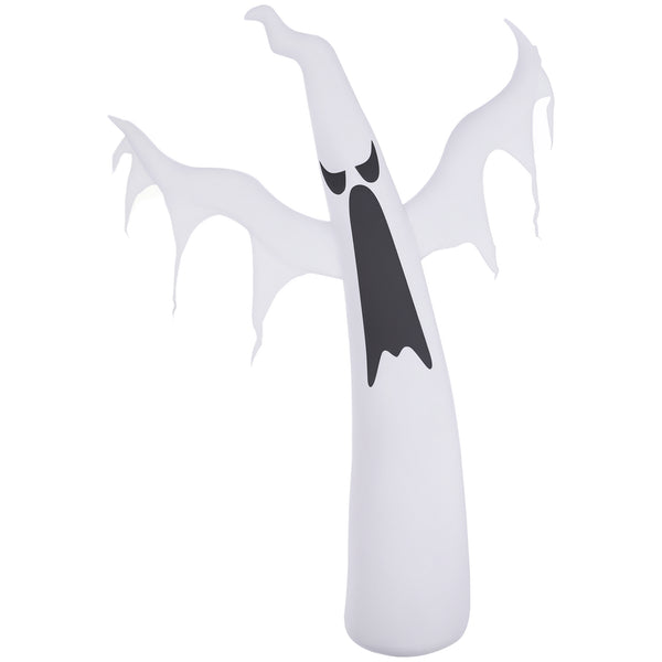 Fantôme gonflable blanc d'Halloween de 1,8 m de haut avec lumières LED