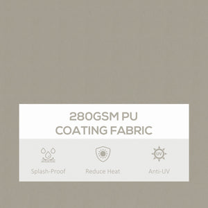 Store banne rétractable de 13 x 9,8 pieds, gris clair