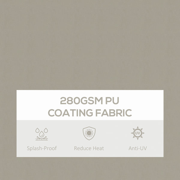 Store banne rétractable de 13 x 9,8 pieds, gris clair