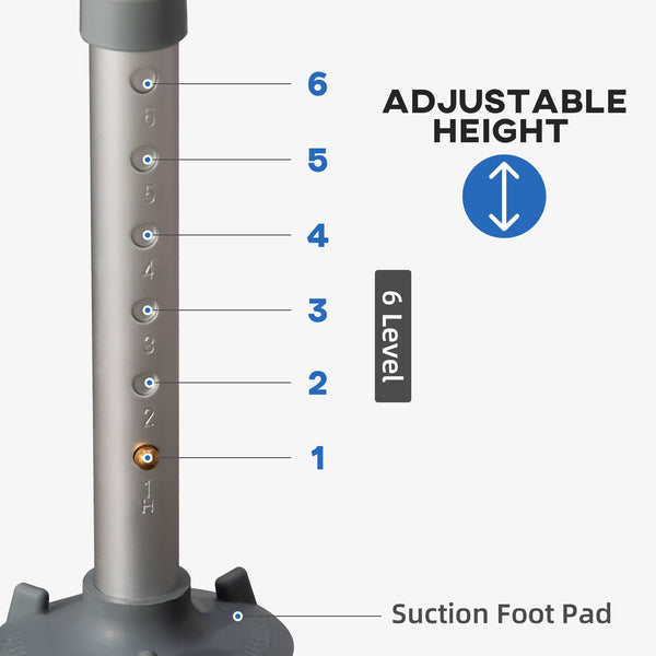 Adjustable shower chair with armrests and backrest