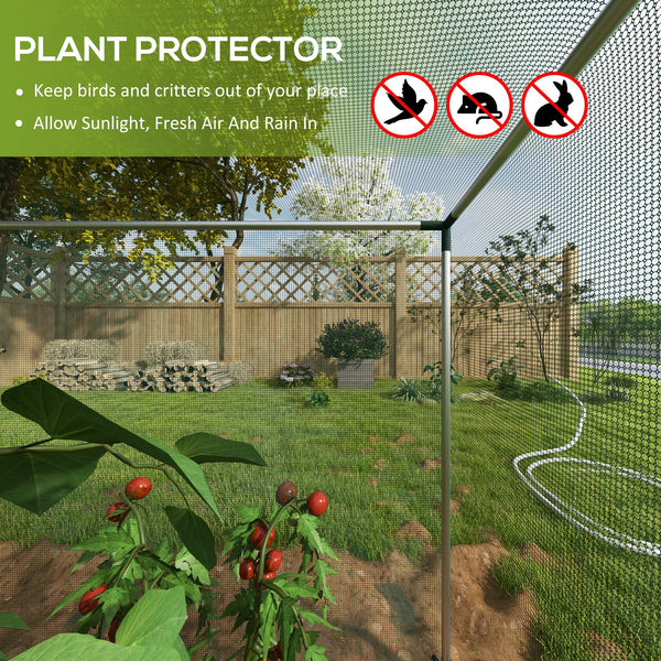 Protective cage for plants, green