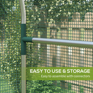 Galvanized steel plant protection cage with zippered door