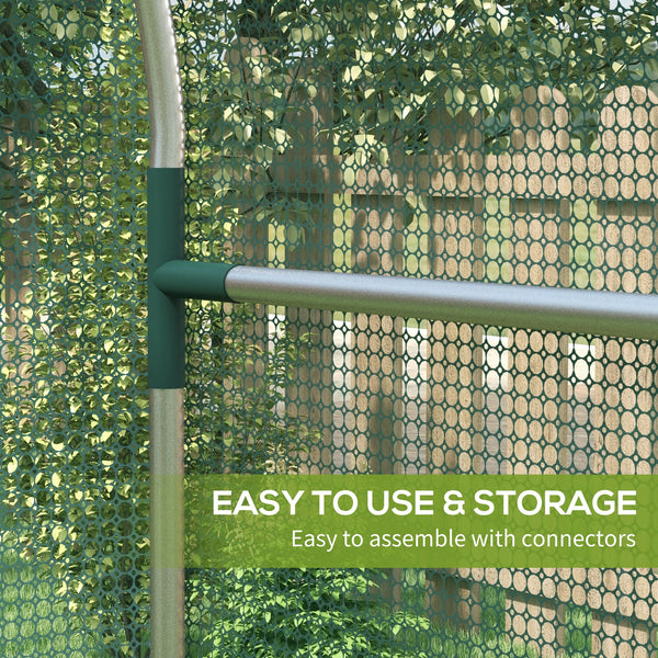 Galvanized steel plant protection cage with zippered door