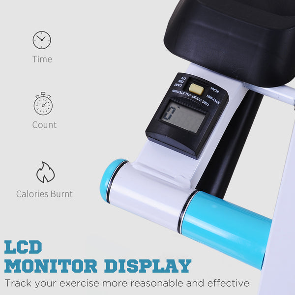 Stepper à hauteur réglable avec écran LCD, turquoise