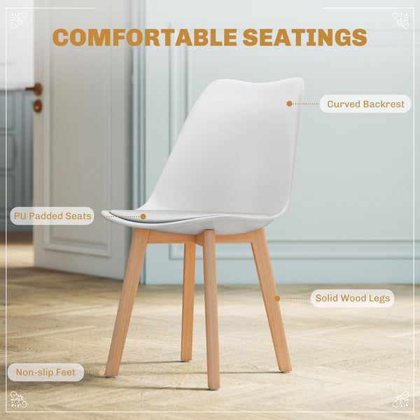 Ensemble table à manger ronde pour 4 personnes pour petits espaces, appartement, blanc