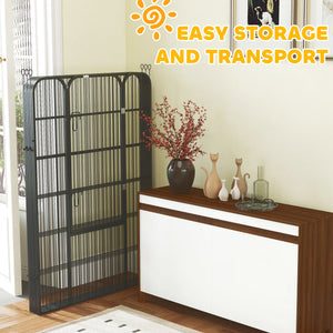 Sturdy 8-Panel Foldable Metal Playpen