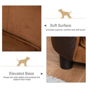 Canapé surélevé pour chien avec coussin amovible et lavable