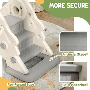 Toboggan pliable 3 en 1 pour tout-petits blanc crème